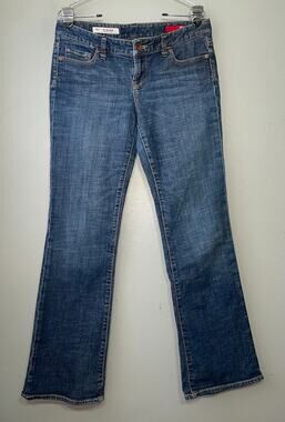 X2 Quality Blue Jeans Size 8 Bootcut Dark Low Rise Denim Y2K Western Festival